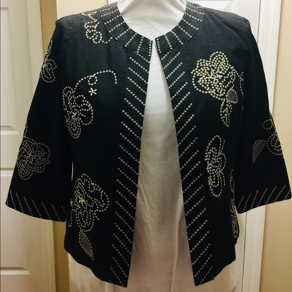 Susan Bristol extra large black jacket with beige